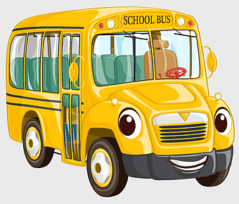 school bus cartoon, yellow school bus, cartoon bus, school bus traffic stop laws, educational vehicle illustration, fun school transportation, animated school bus design