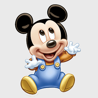 Mickey Mouse illustration, Infant Mickey Mouse, Birthday Cupcake Mickey Mouse, Walt Disney Company Mickey Mouse, Baby Mickey Mouse, Disney Character Art, Cartoon Baby Shower Decor