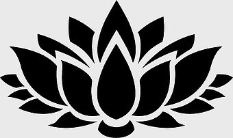 Nelumbo nucifera silhouette, lotus flower drawing, black and white flower icon, monochrome plant symbol, floral symmetry design, botanical stencil art, sacred bloom illustration