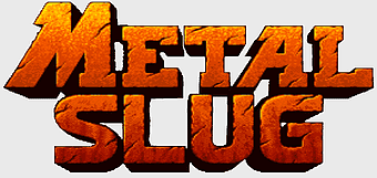 Metal Slug logo, Metal Slug retro gaming, Metal Slug arcade game, Metal Slug X anthology, classic video game graphics, iconic game title, vintage game design