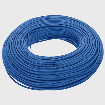 blue electrical cable, copper conductor wire, polyvinyl chloride insulation, electrical resistance properties, flexible wiring solutions, high voltage cables, industrial electrical components