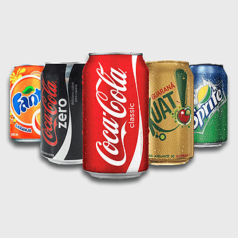 Fanta Laranja, Coca-Cola Classic, Kuat Guarana, Sprite Fizzy, carbonated beverages, soft drink variety, popular soda brands