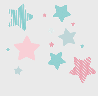 cartoon star illustrations, pink and teal stars, decorative star patterns, happy birthday stars, whimsical star designs, celestial art, festive star motifs